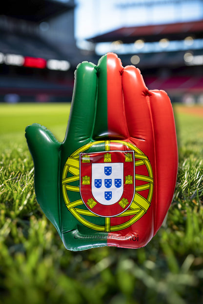 main gonflable Portugal rouge et vert